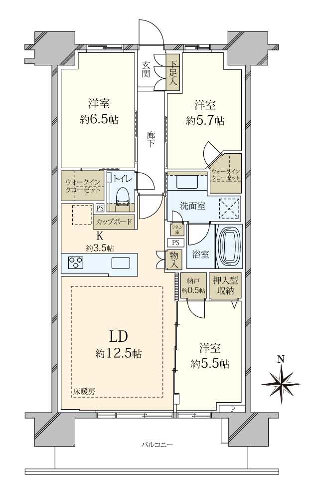 プラウドタワー清澄白河の間取図