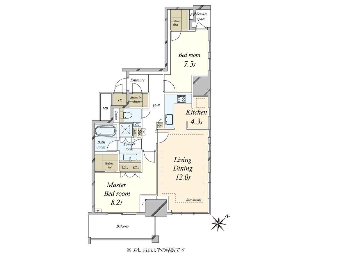 プラウドタワー渋谷の間取図