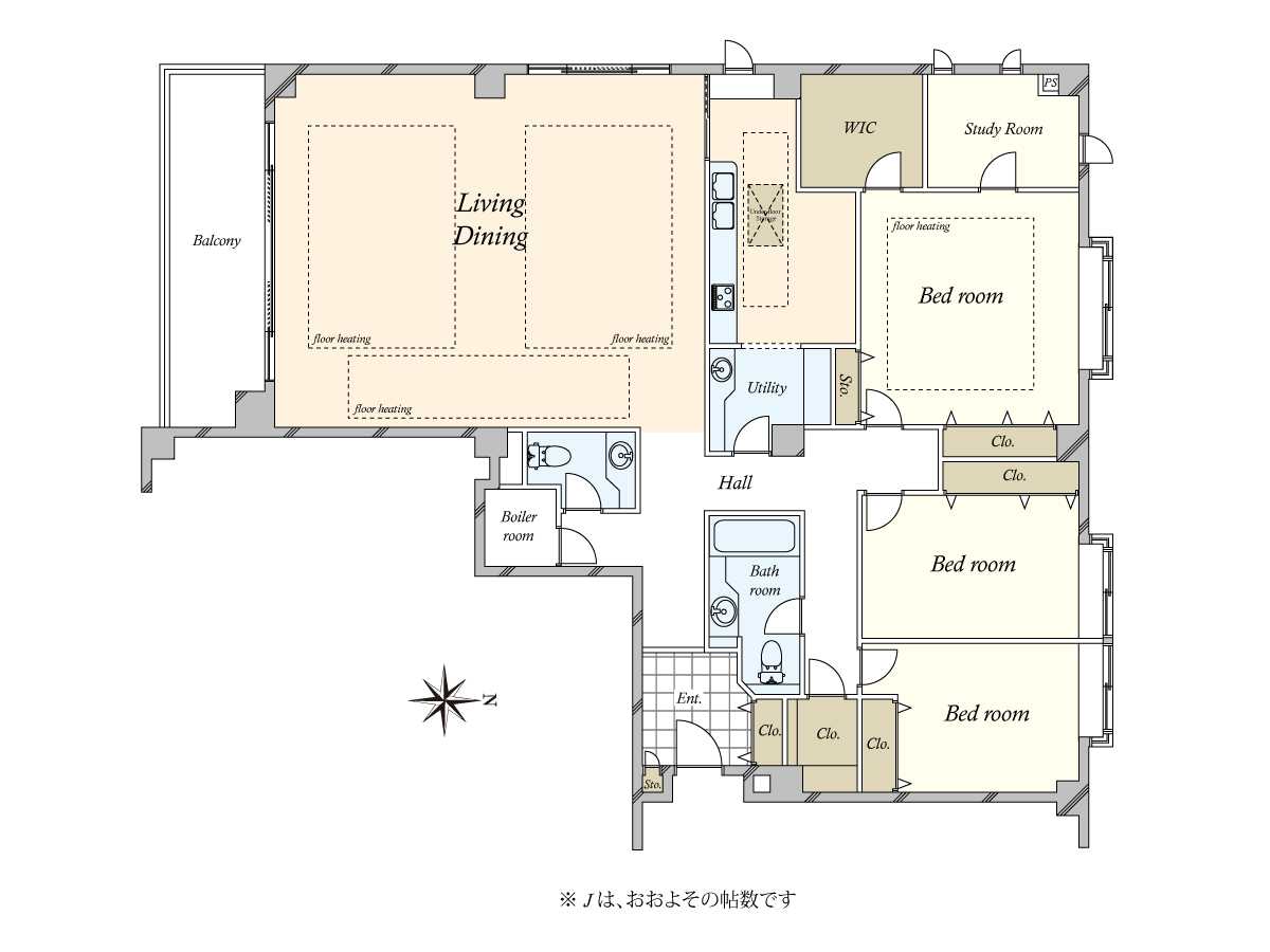 ヴィクトリアコートウエストの間取図