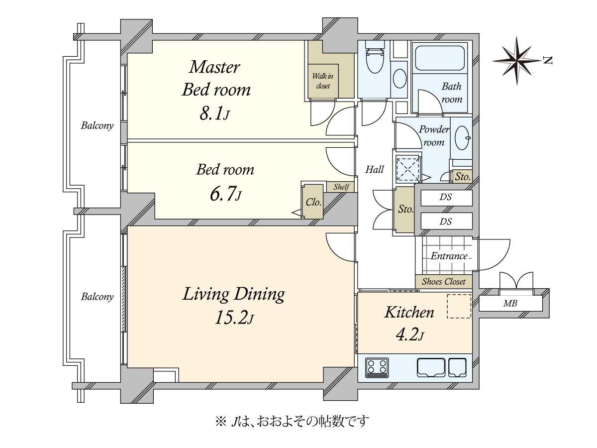 広尾ガーデンヒルズノースヒルN棟の間取図