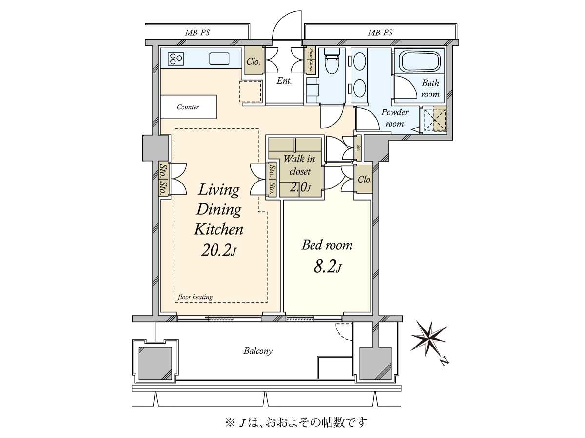 アークヒルズ仙石山レジデンスの間取図