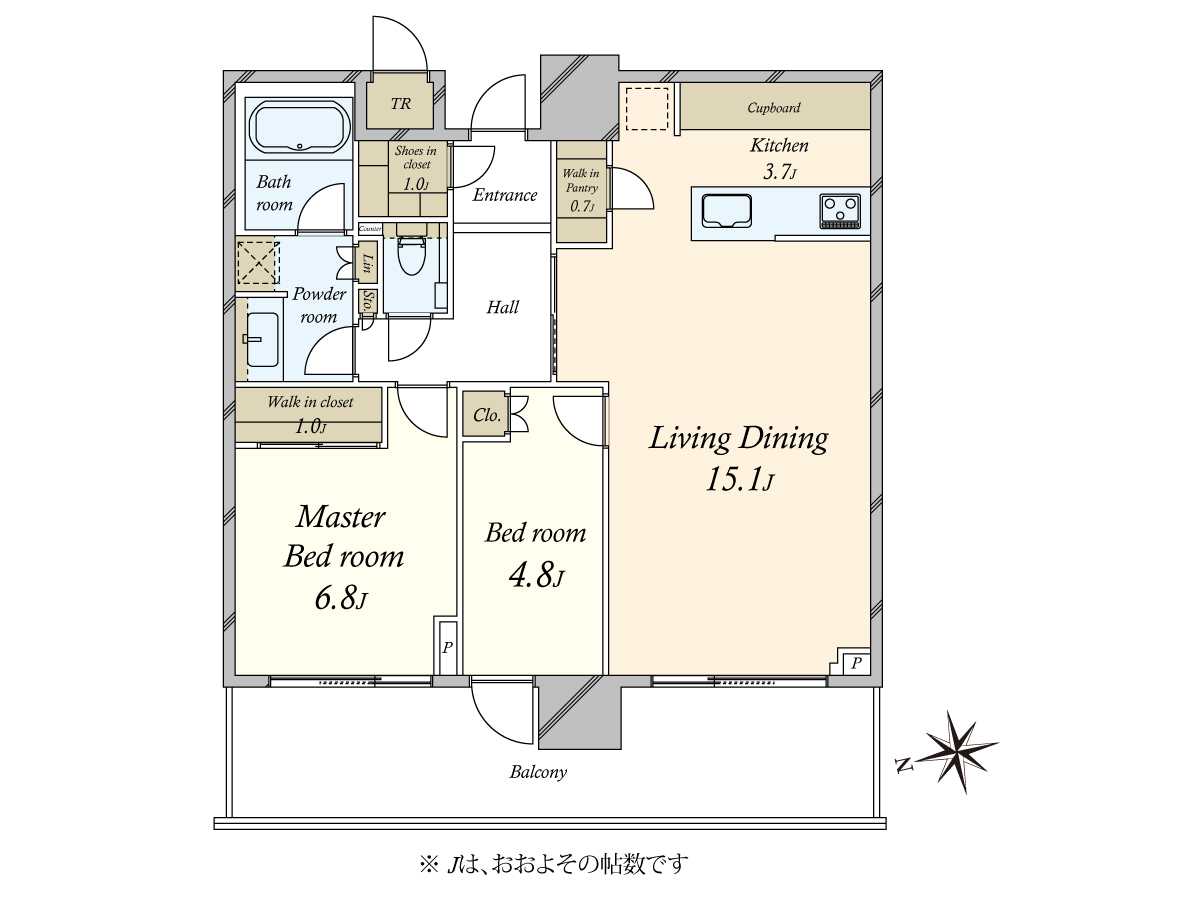 パークシティ中央湊ザタワーの間取図