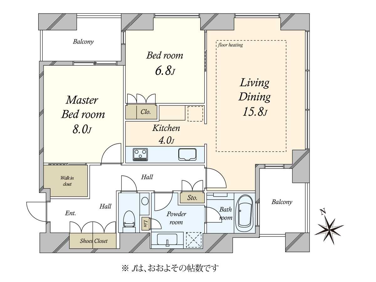 虎ノ門タワーズレジデンスの間取図