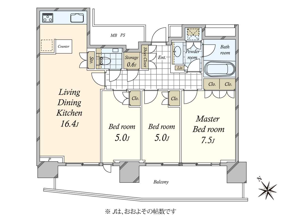 パークコート赤坂檜町ザ タワーの間取図