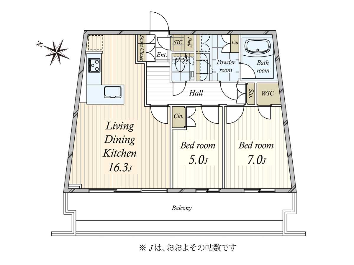 プラウド新宿御苑エンパイアの間取図