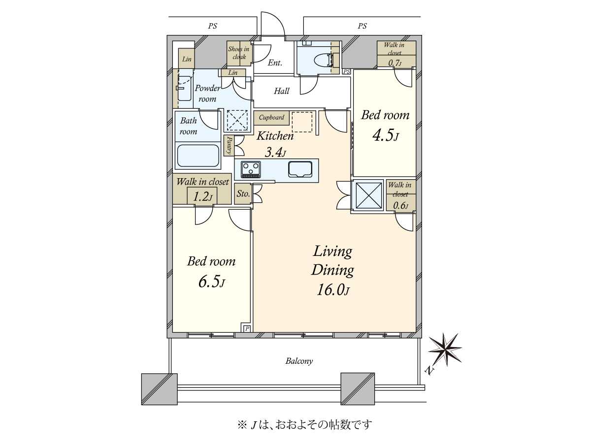 勝どきザ・タワーの間取図