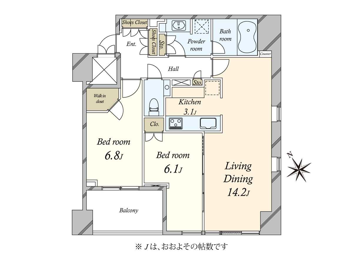 グランスイート麻布台ヒルトップタワーの間取図