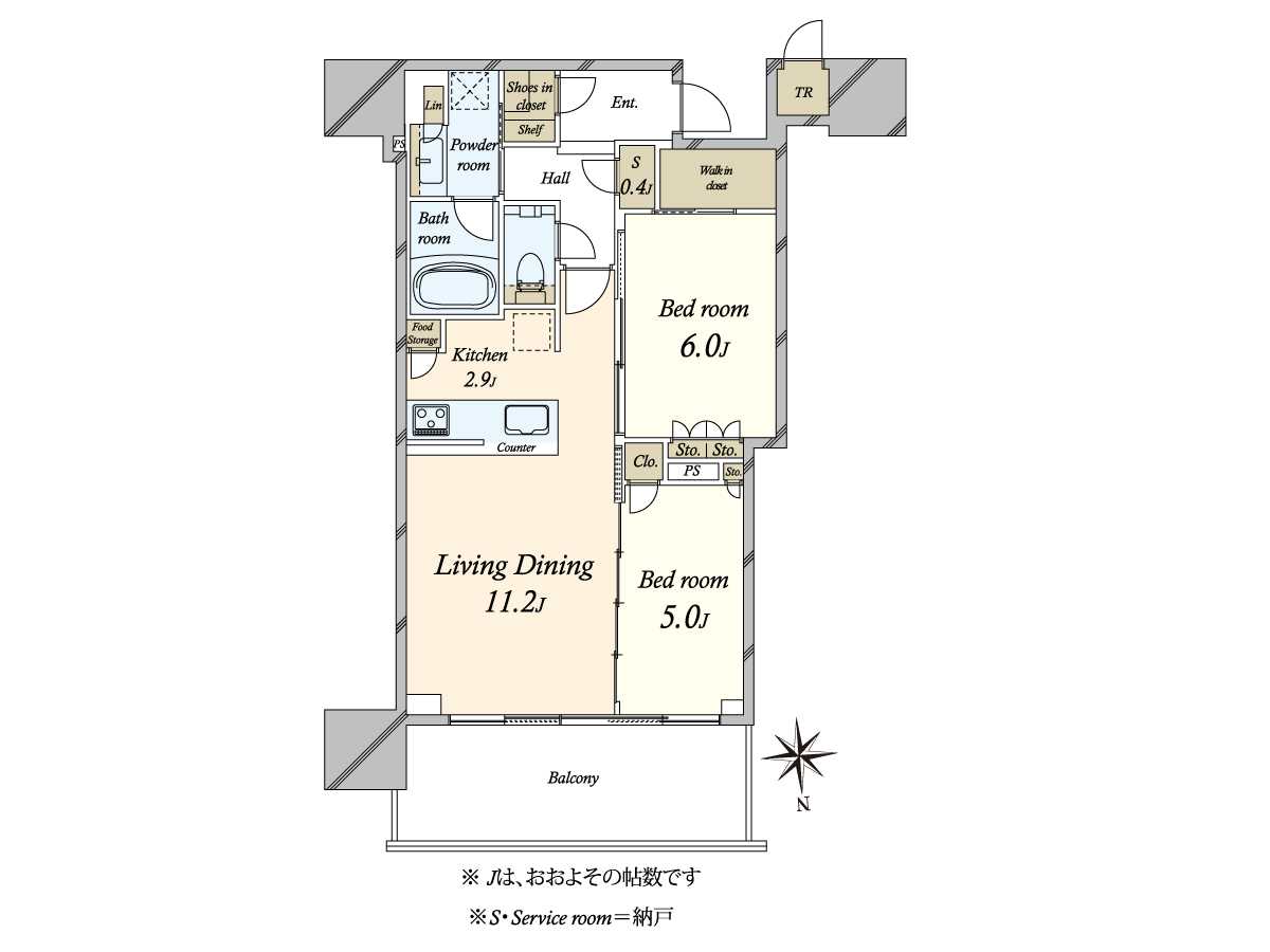 グランドシティタワー月島の間取図