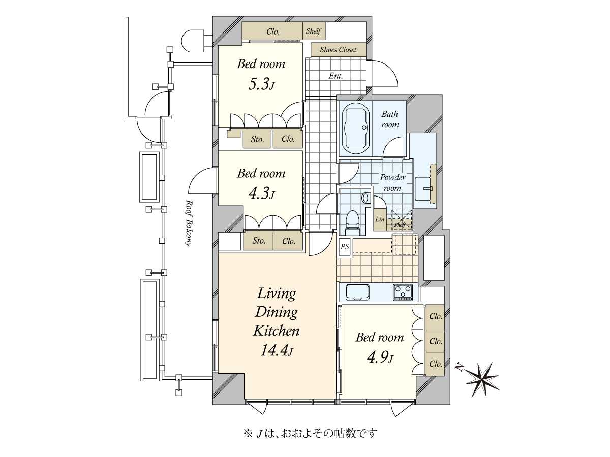 グランスイート広尾の間取図