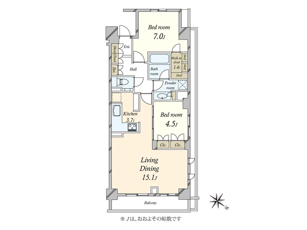 ザ・パークハウス諏訪山の間取図