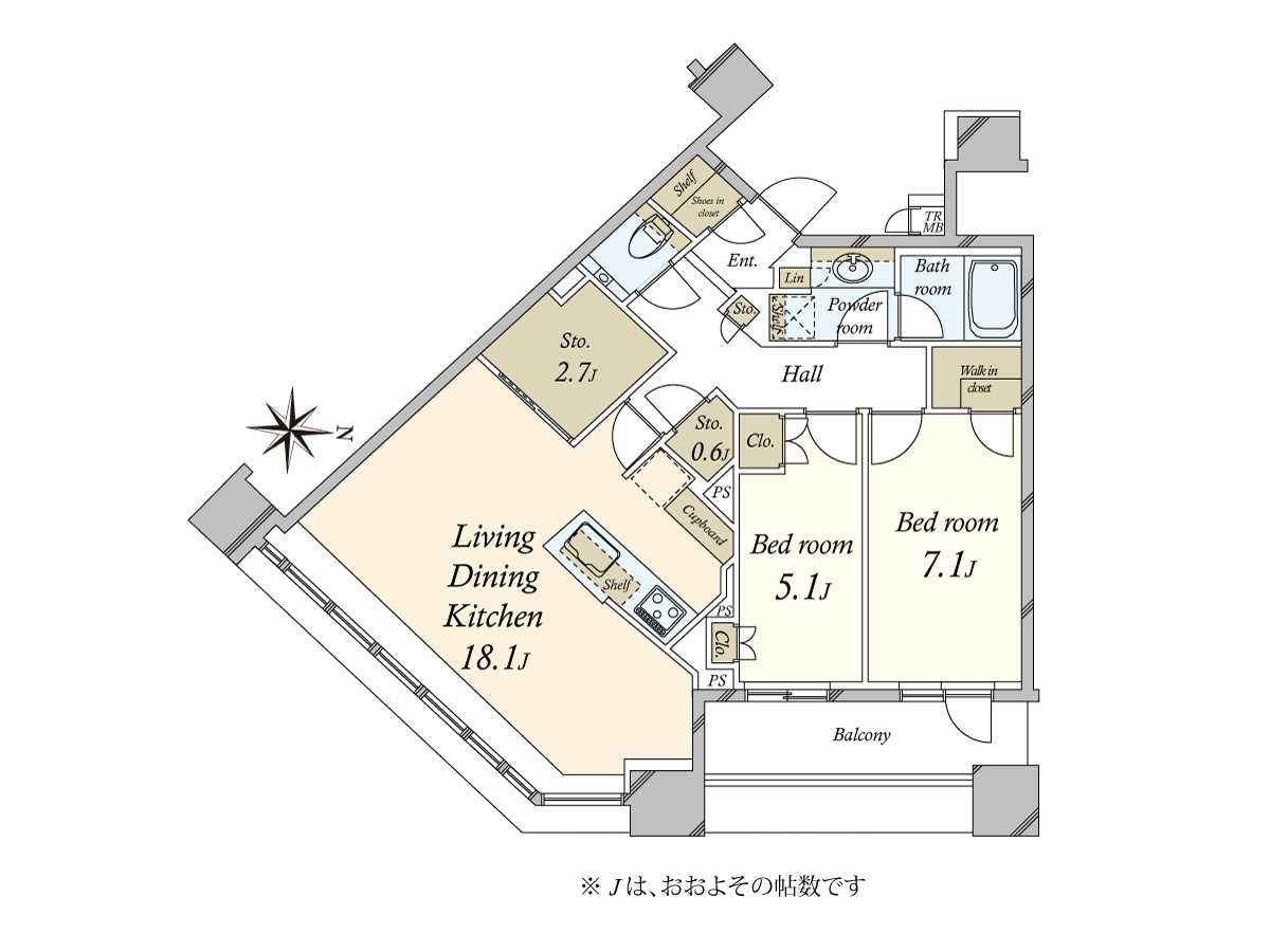 ブリリアタワーズ目黒ノースレジデンスの間取図