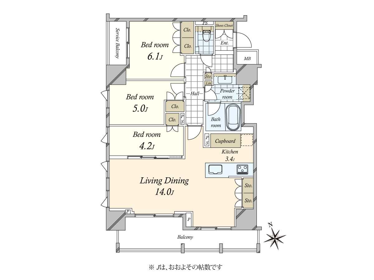 アトラス麻布十番の間取図