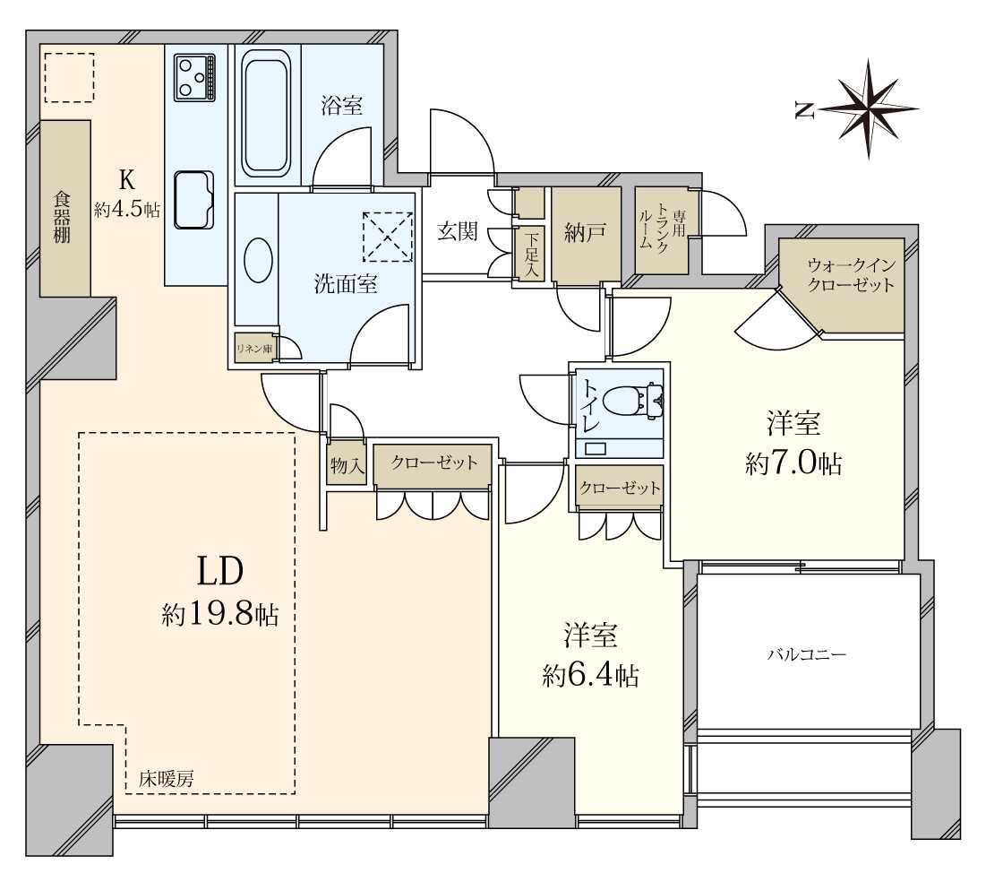 ワールドシティタワーズアクアタワーの間取図