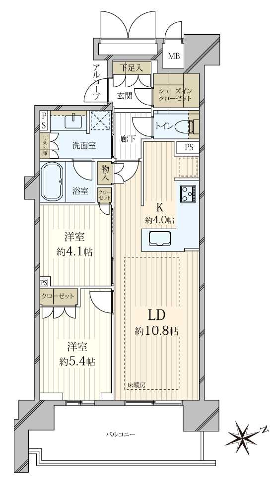 ジオ四谷荒木町の間取図