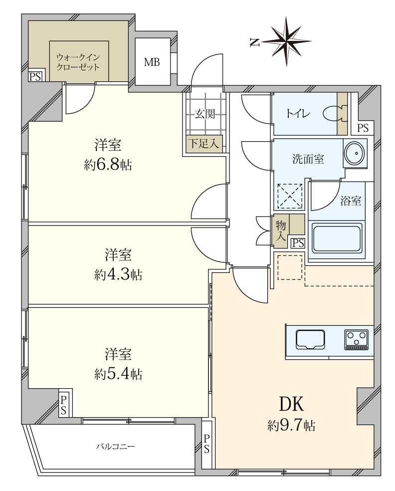 ミルーナヒルズ錦糸町の間取図