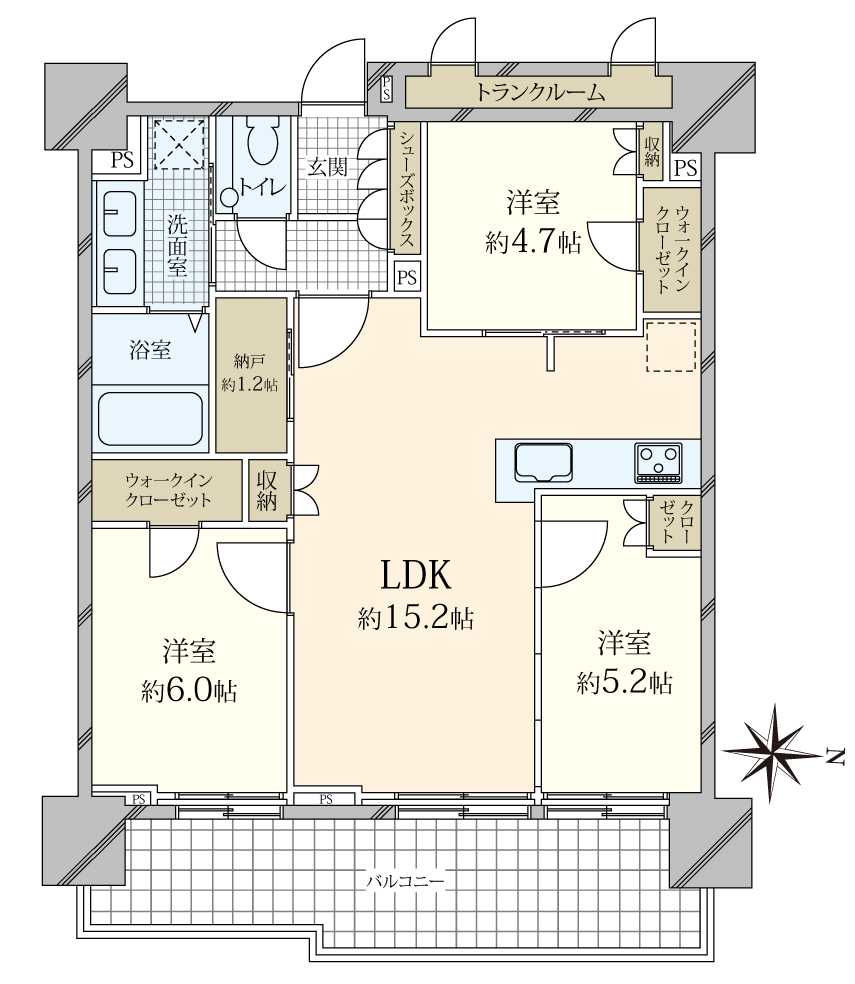プラウドタワー亀戸クロスゲートタワーの間取図