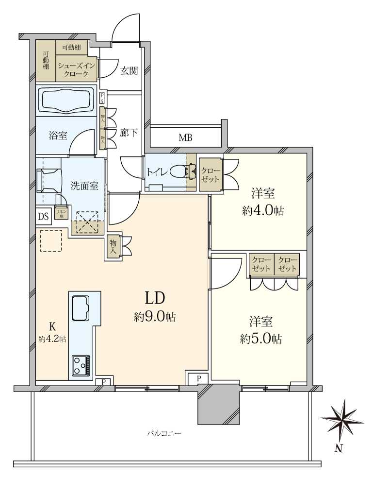 プラウドタワー亀戸クロスゲートタワーの間取図