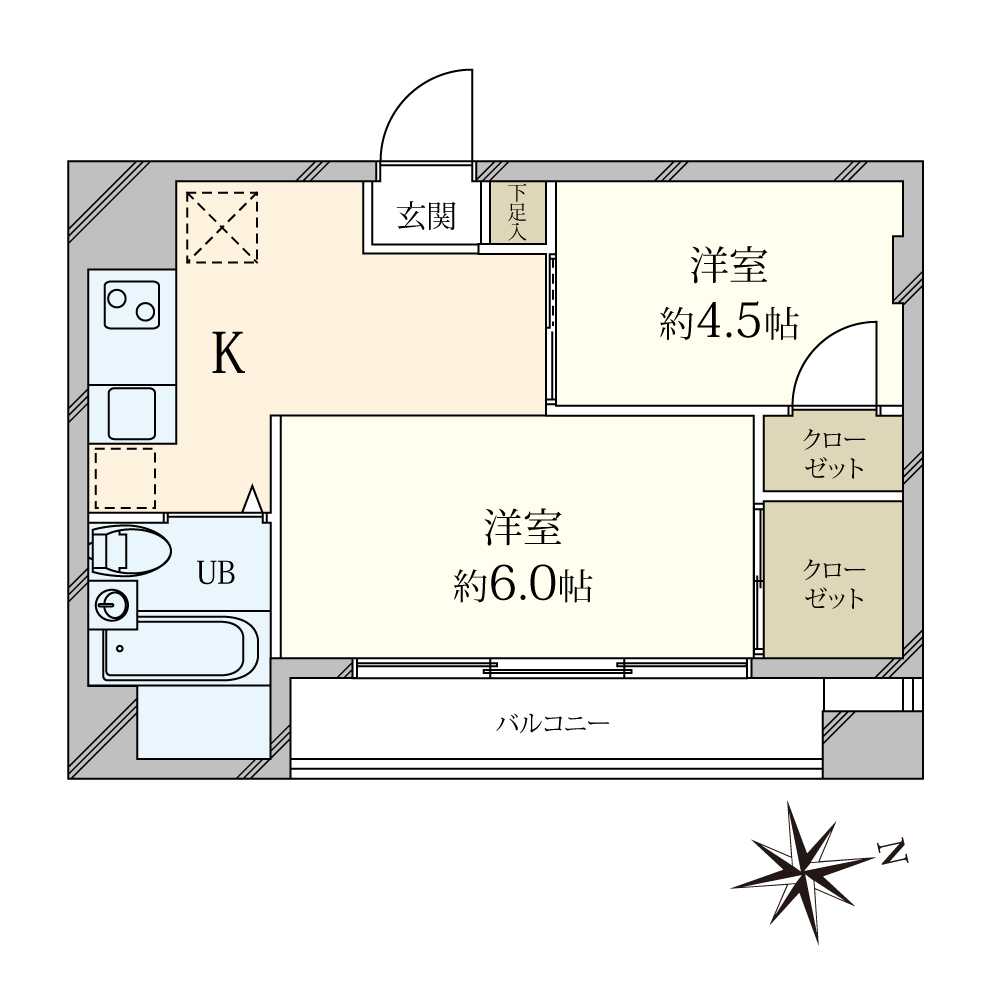 富士見コーポビアネーズの間取図