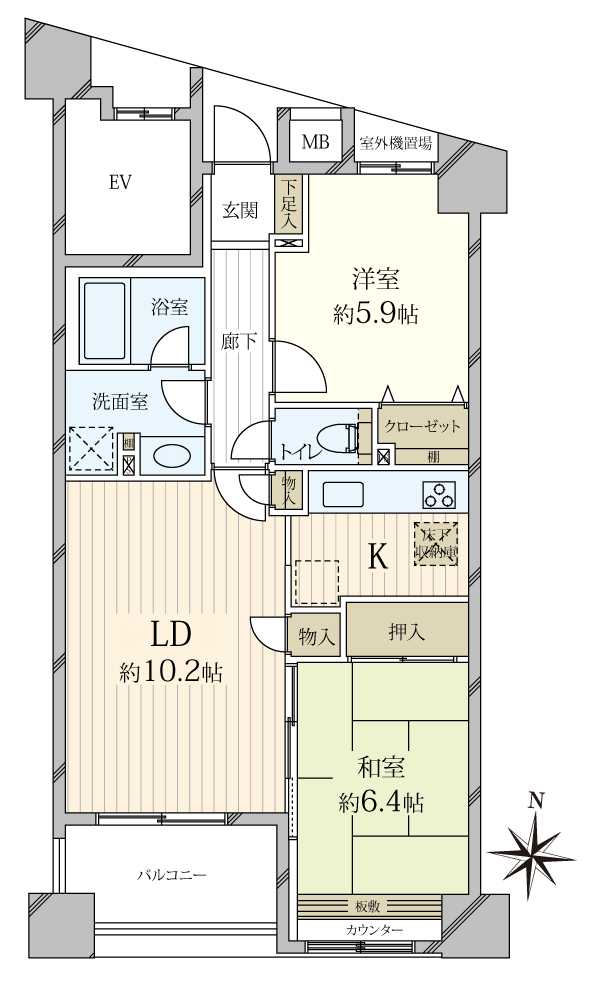 マークス亀戸の間取図
