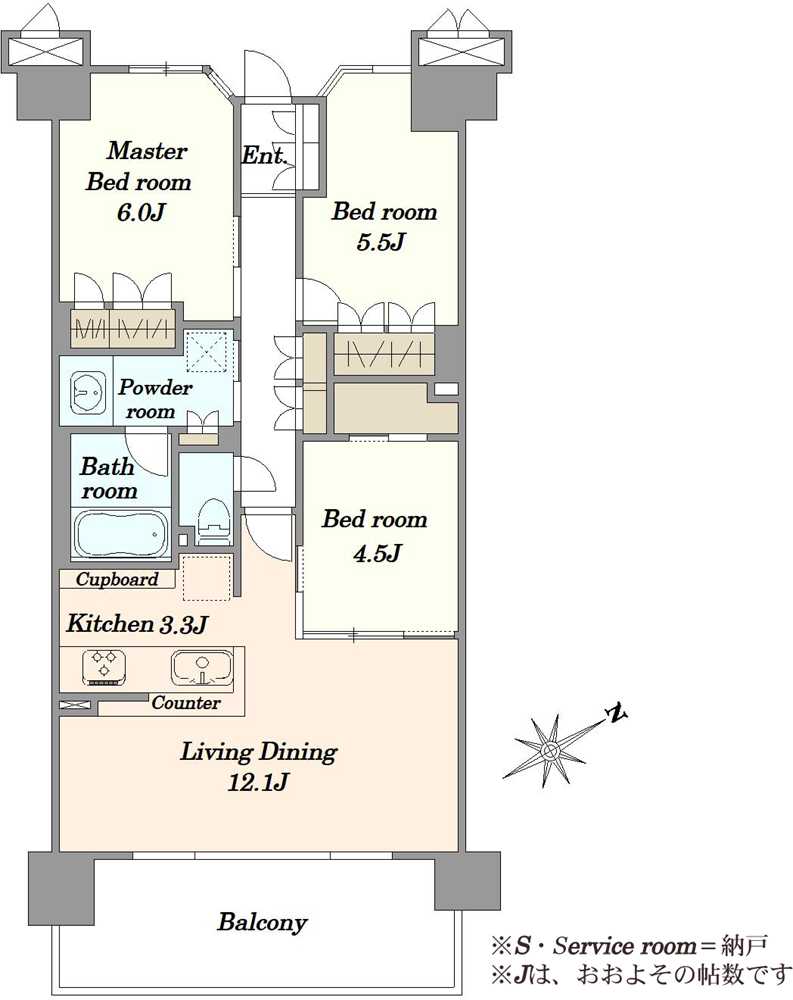 サングランデ津田沼の間取図