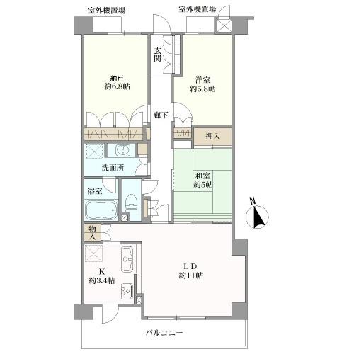 ギャラリーコート阿倍野晴明丘の間取図