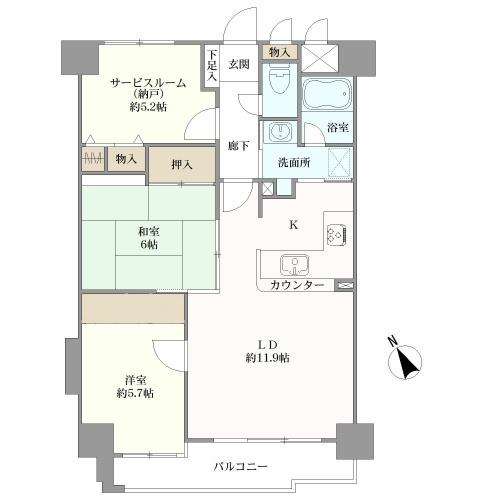 ヴェルドール河堀口の間取図
