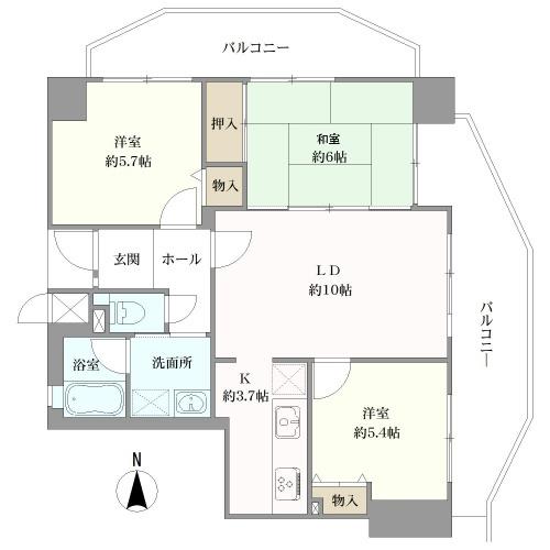 ドムール平野南の間取図