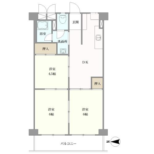 平野コーポの間取図