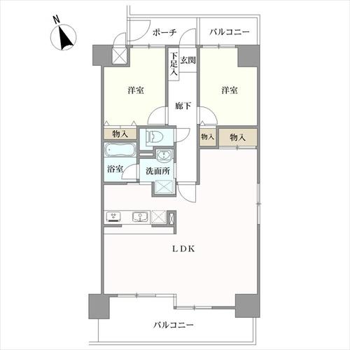 ライオンズマンション平野東の間取図
