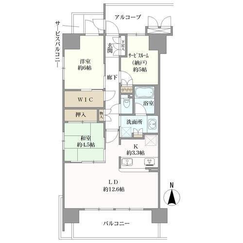 シャリエ平野ＷＥＳＴの間取図