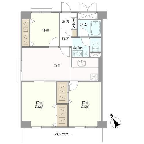 天王寺パークマンシヨンの間取図