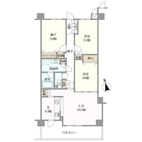 ギャラリーコート阿倍野晴明丘の間取図
