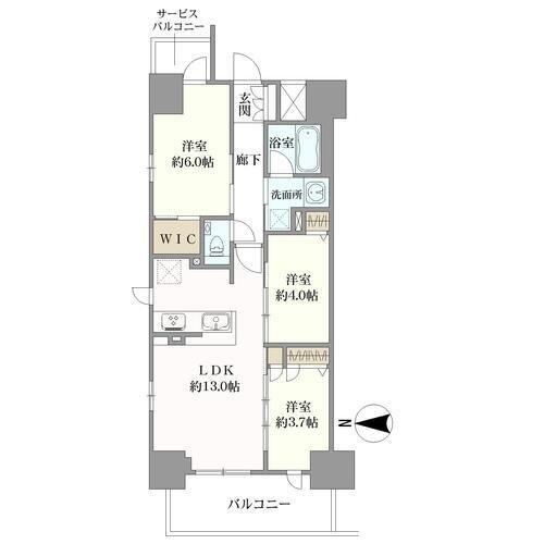 プレサンスロジェ平野本町の間取図