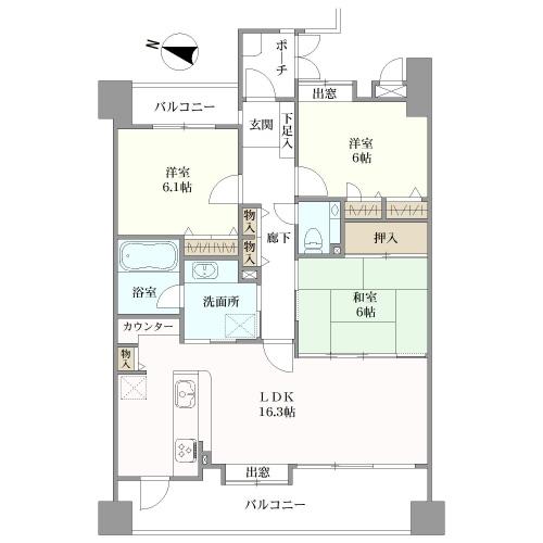 ネオグランデ赤坂の間取図