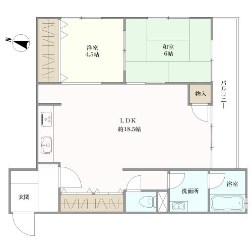 東峰マンション大宮の間取図