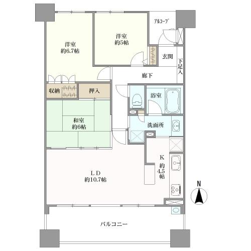 サーパスシティ高宮南の間取図