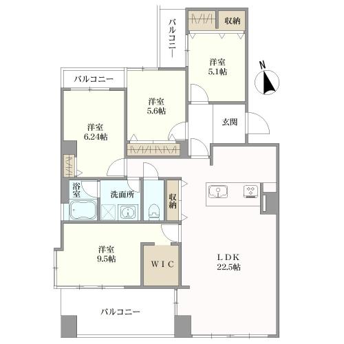 東峰マンション第二西公園の間取図