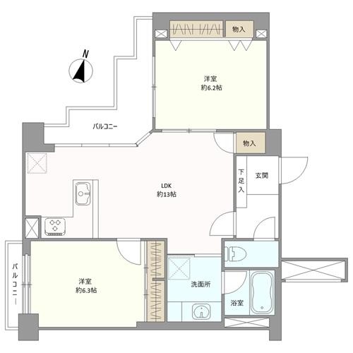 ロワールマンション野間の間取図
