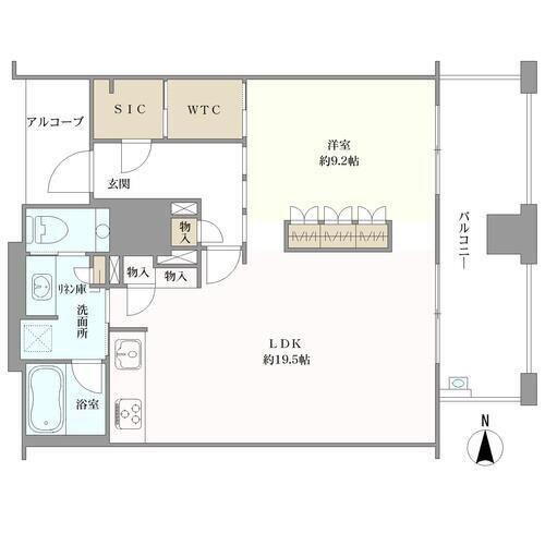 グランドメゾン大濠公園ＰＲＥＭＩＵＭの間取図