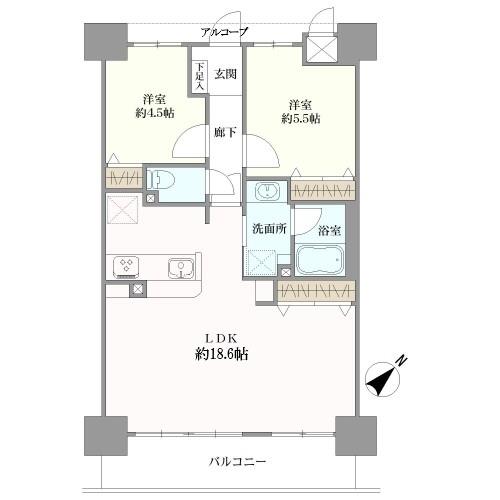 アルファライフ吉塚駅東ＩＩの間取図