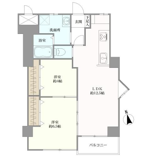 愛宕山ハイリビングの間取図