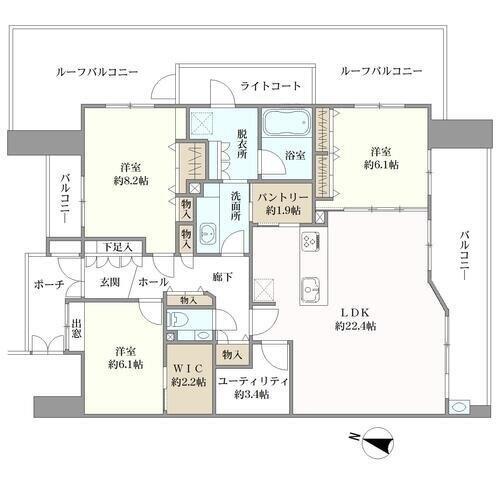 ネオグランデ赤坂の間取図