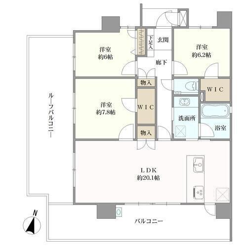 サングレート博多ロイヤルパークＩＩの間取図