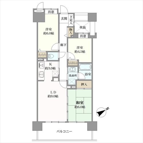 ライオンズタワー片瀬江ノ島の間取図