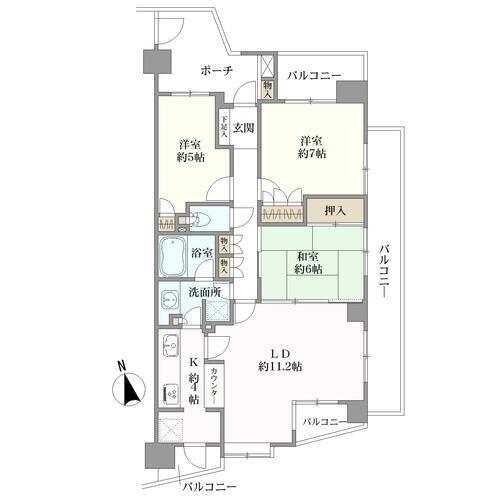 藤沢パークホームズ２番館の間取図