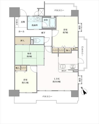 グローリアス新安城の間取図