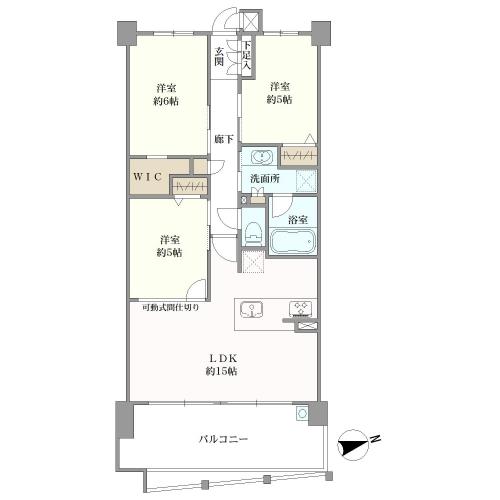 ダイアパレス徳重グランヒルズの間取図