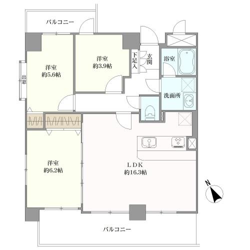 チサンマンション一宮高畑町の間取図