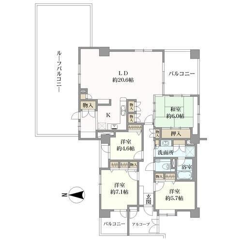 カーサビラ光ケ丘の間取図