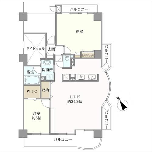 ヴァンクレール戸崎元町の間取図